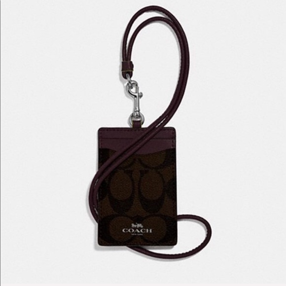 Coach Other - COACH Signature Coated Canvas Lanyard  ID